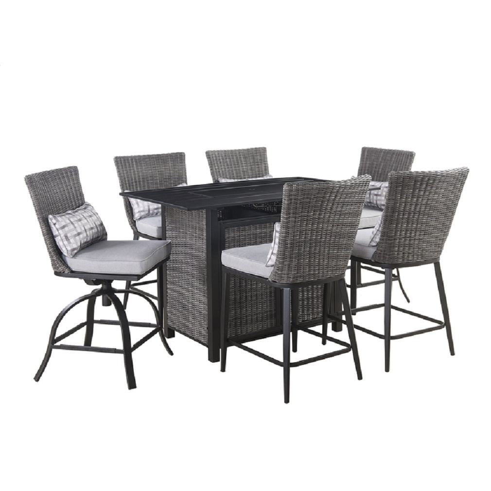 Living Accents 20G1430P Milano Bar Firepit Set, Steel