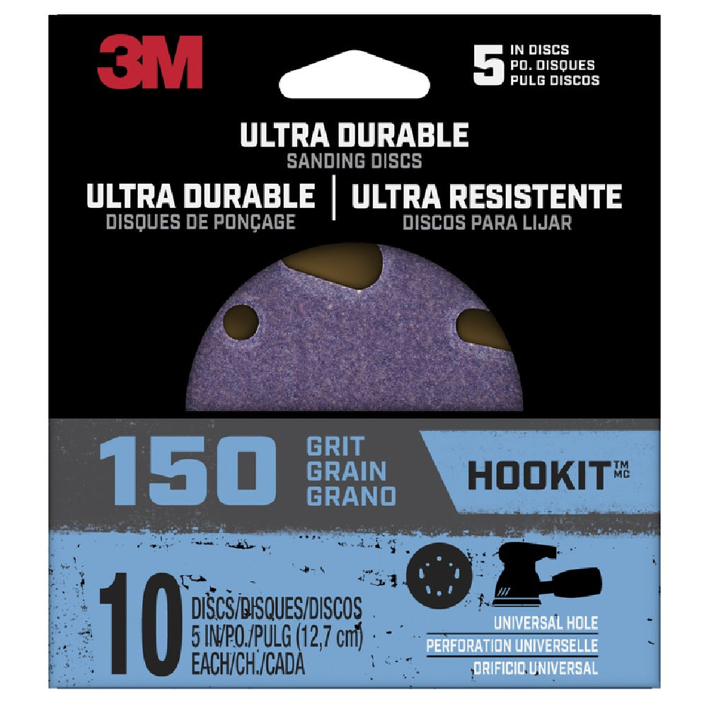 3M DISC5IN10PK150 Ultra Durable Sanding Disc, Ceramic, 5 In