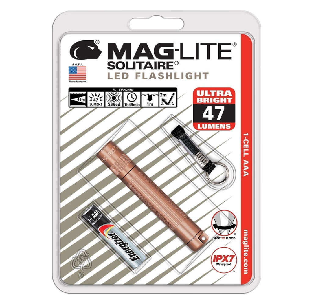 Maglite SJ3ASV6 Solitaire LED flashlight, Rose Gold