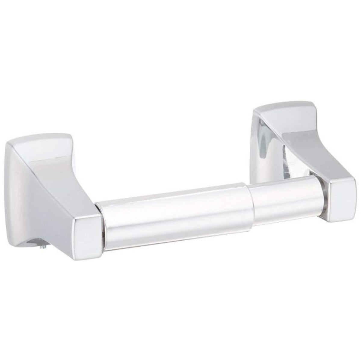 Moen P5080 Contemporary Spring Loaded Paper Holder With White Roller, Bright Chrome