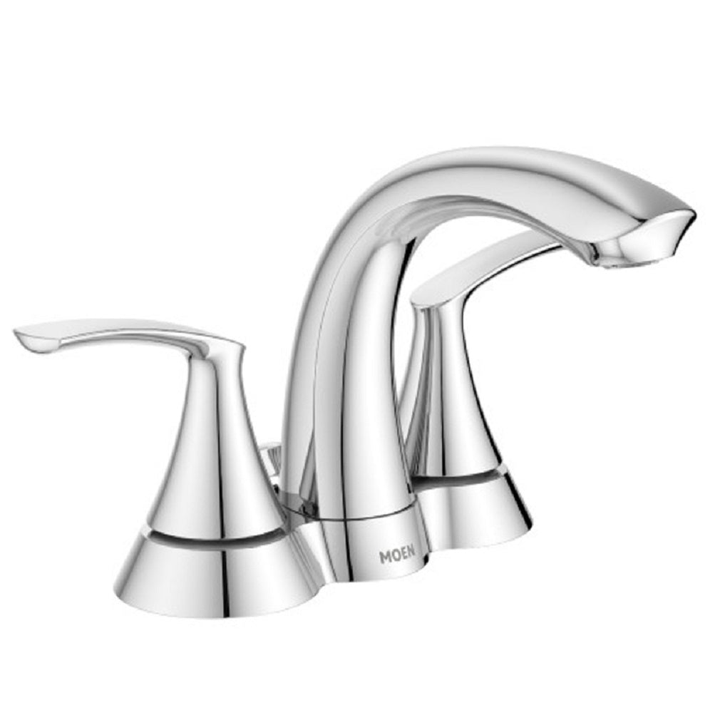 Moen WS84550 Two Handle Lavatory Faucet, Chrome