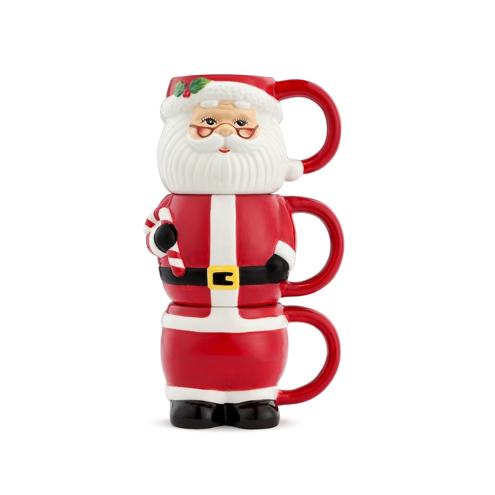 Mr. Christmas 85119 Stackable Christmas Santa Mug, Ceramic