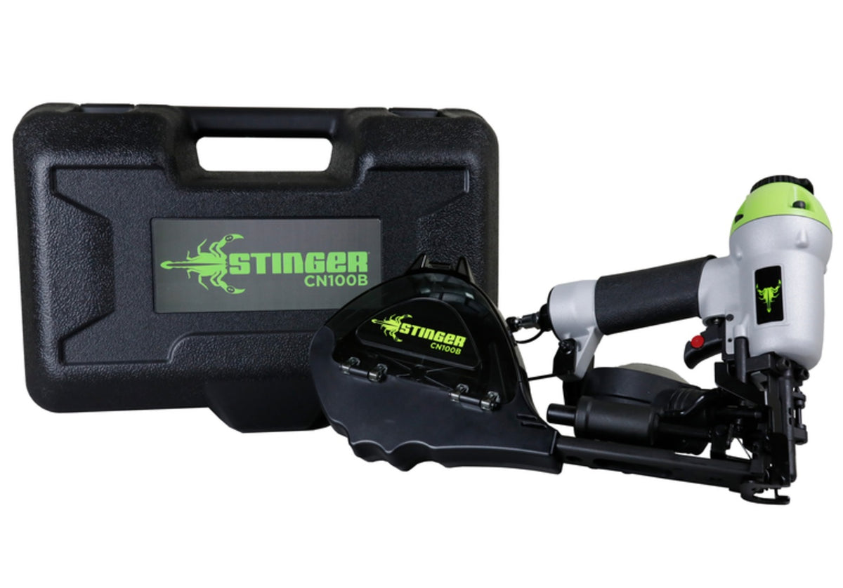 National Nail 0136252 Stinger CN100B Cap Nailer, Black/Green