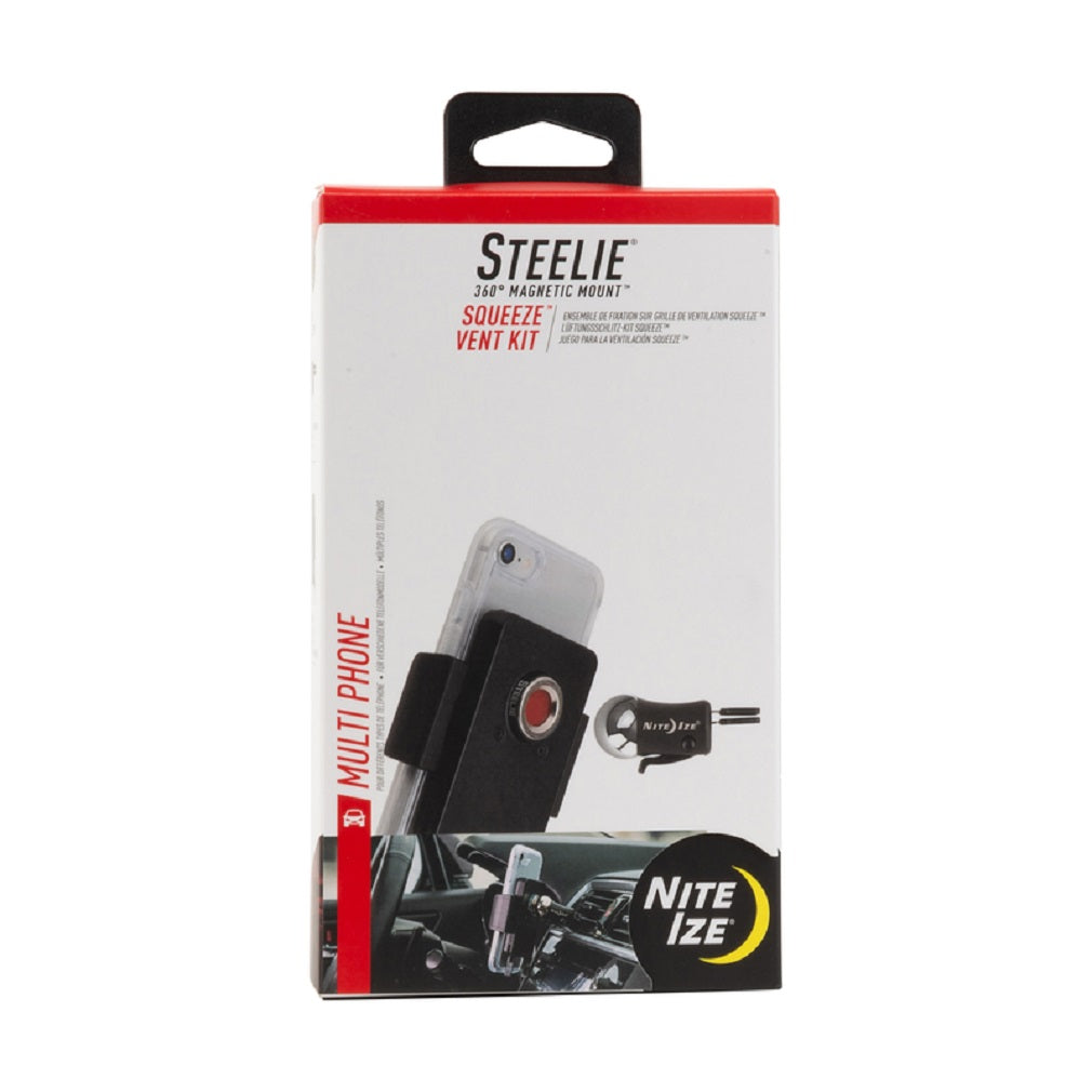 Nite Ize STSVK-11-R8 Steelie Squeeze Vent Kit, Black/Gray