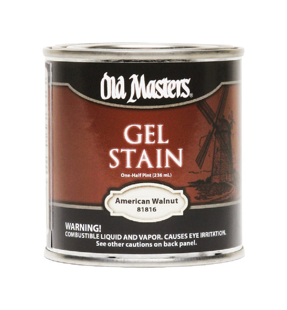 Old Masters 81816  Semi-Transparent Gel Stain, American Walnut, 0.5 pt.