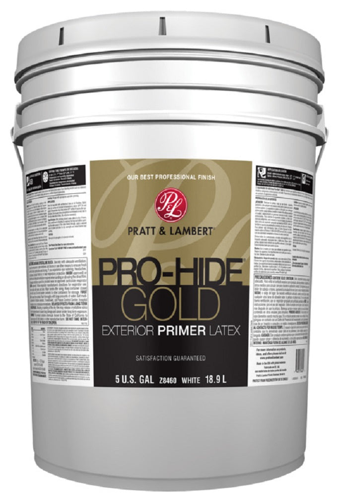 Pratt & Lambert 0000Z8460-20 Pro-Hide Gold Exterior Latex Primer, 5 Gallon