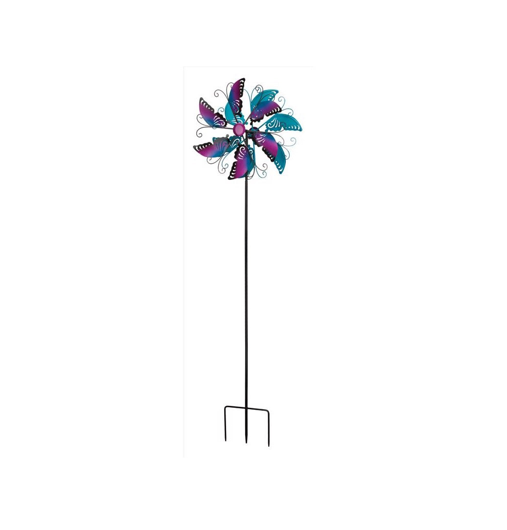 Regal Art & Gift 13138 Butterfly Wind Spinner, Multicolored