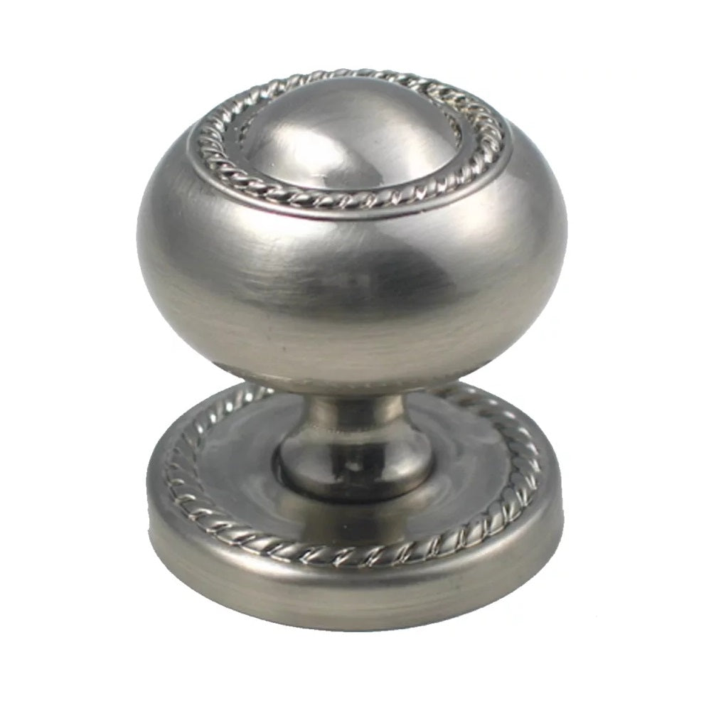 Rusticware 905SN Rope Cabinet Knob with Backplate, Satin Nickel