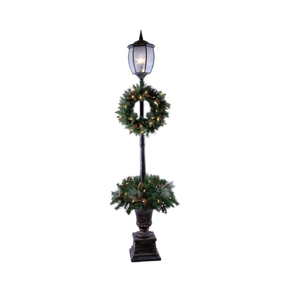 Santas Forest 27570 Christmas Post Lamp, 7 Feet