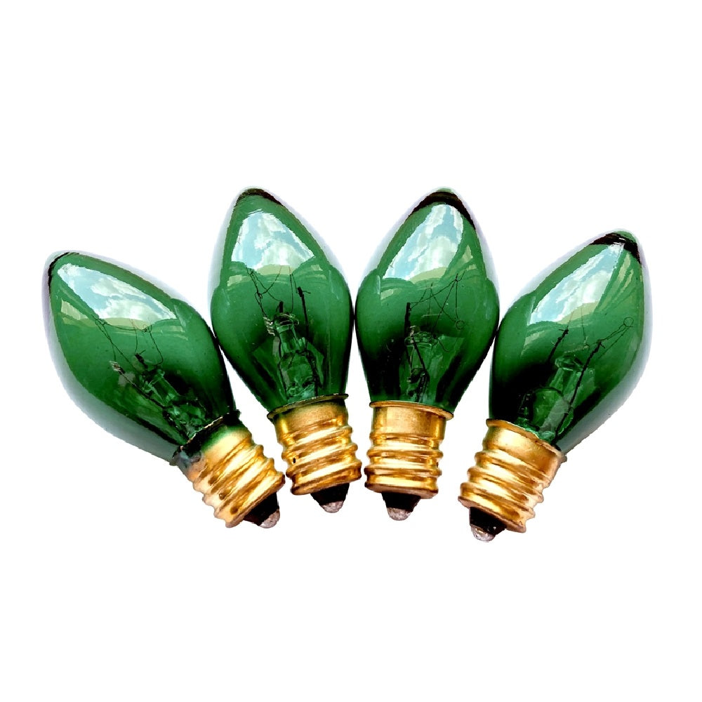 Santas Forest 19155 Christmas Replacement Bulb, Transparent Green
