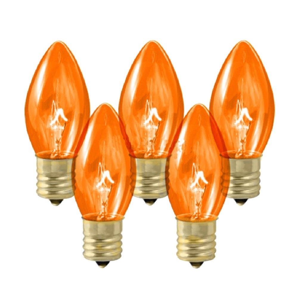 Santas Forest 19117 Replacement Christmas Bulb, Transparent Orange