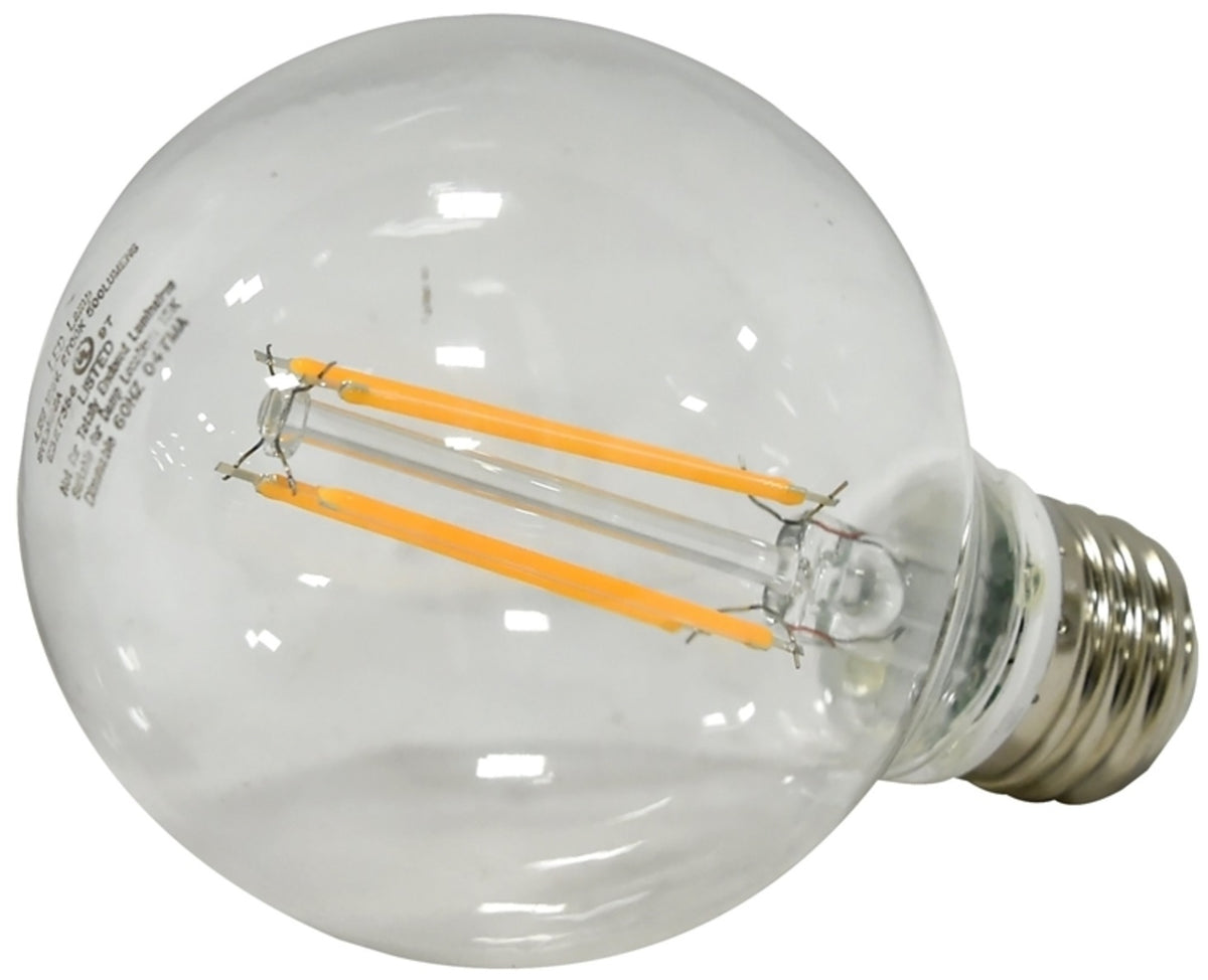 Sylvania 40522 Dimmable G25 LED Globe Light Bulb, 4.5 Watts, 120 Volt
