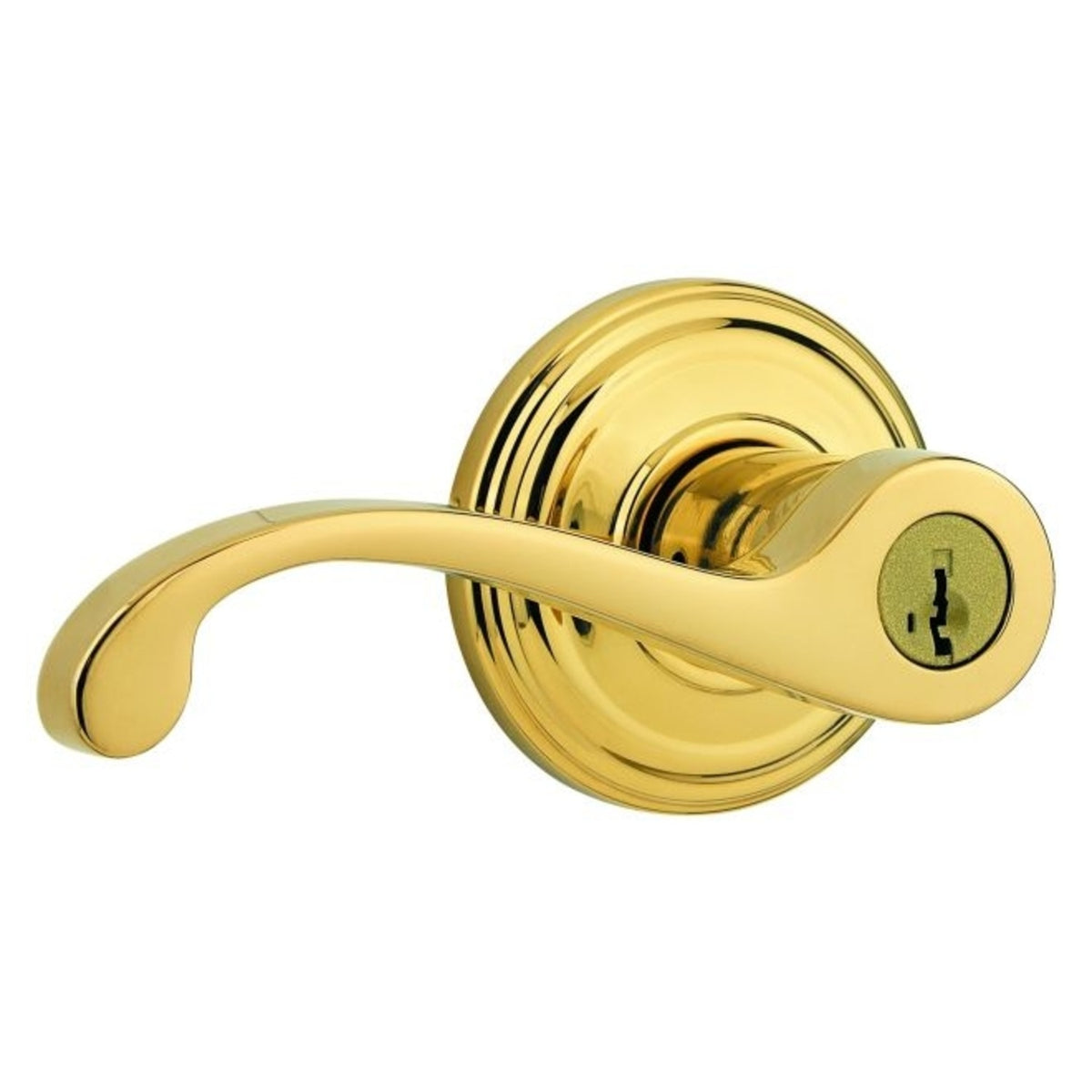 Weiser Lock GCL535CHL3BRS Commonwealth Entry Door Lock, Lifetime Bright Brass