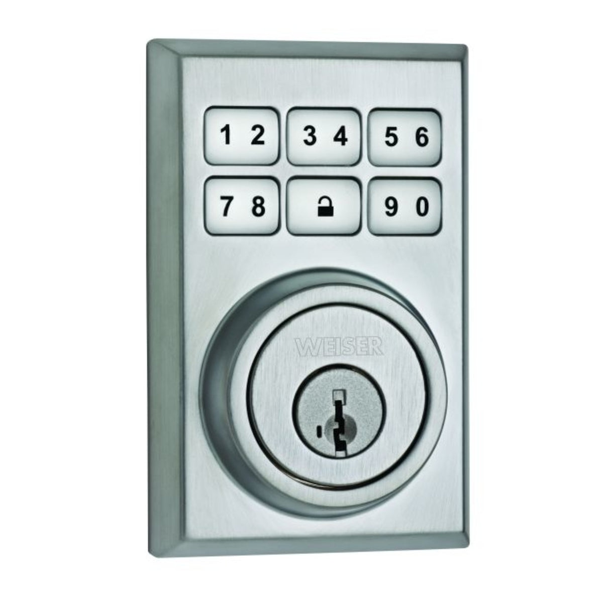 Weiser Lock GED1490CNTMS26DS Smartcode Electronic Deadbolt With Smart Key, Satin Chrome