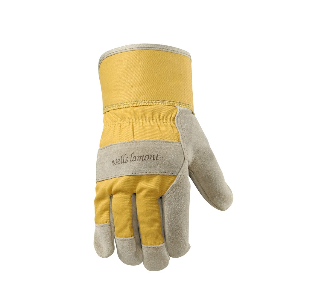 Wells Lamont 4113S Women's Work Gloves, Grey/Yellow, Small