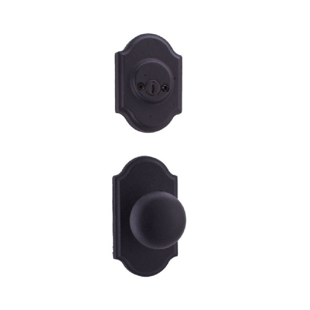 Weslock 07402--F2SL2D Wexford Castletown Double Cylinder Interior Handleset, Black