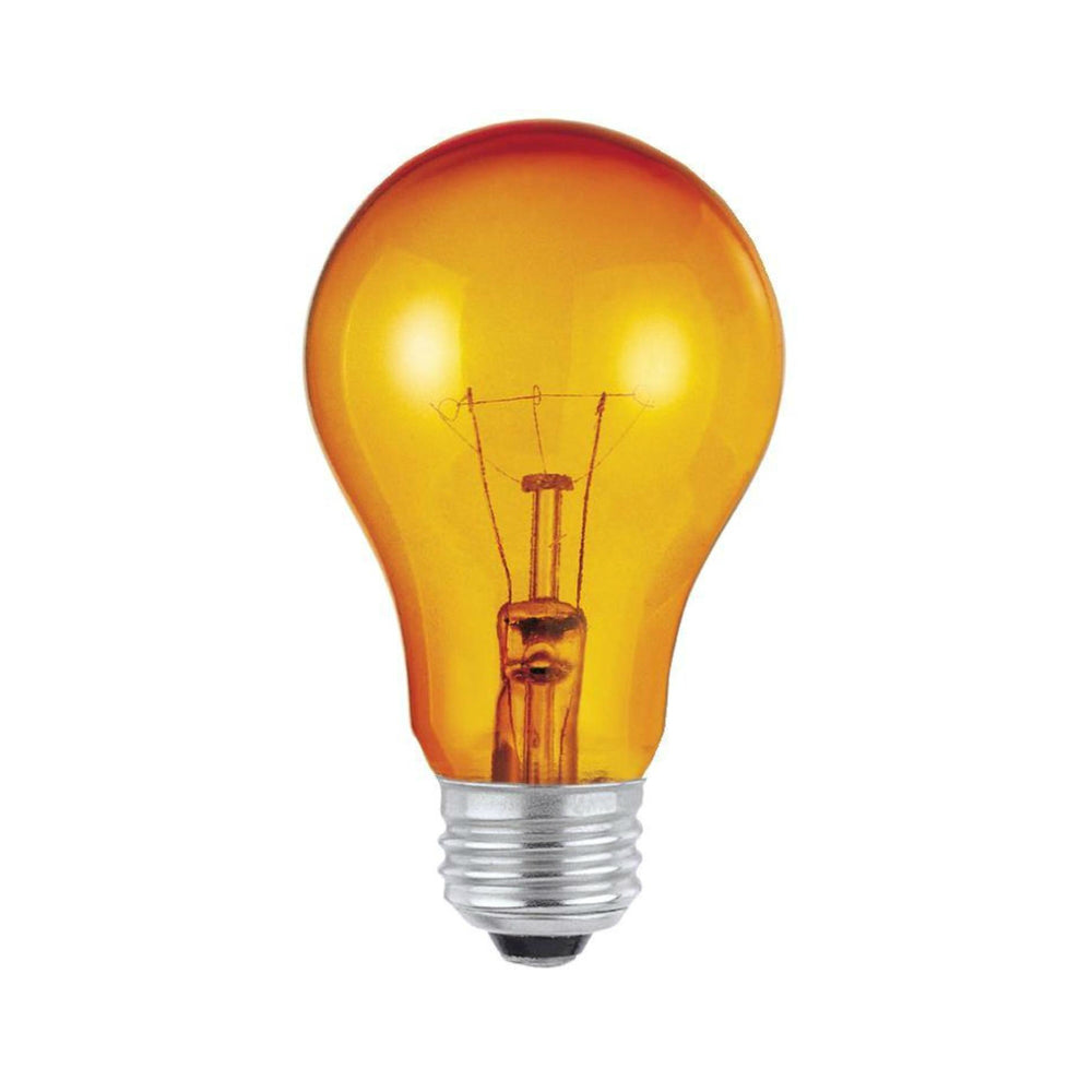 Westinghouse 3443 A19 Incandescent Light Bulb Transparent Amber, 25 Watts