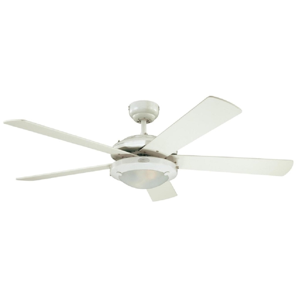 Westinghouse 72336 Comet Ceiling Fan, White, 52 Inch