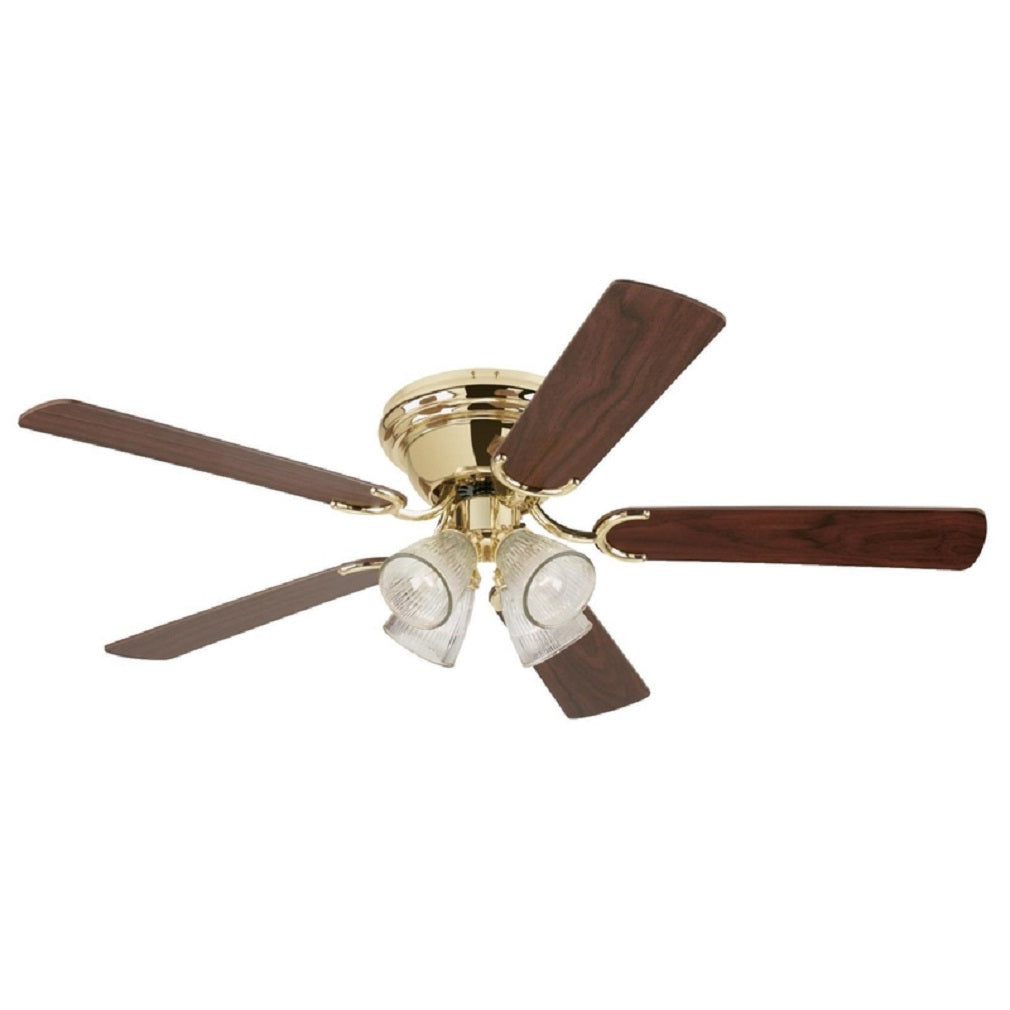 Westinghouse 72324 Contempra IV Ceiling Fan, Polished Brass, 52 Inch
