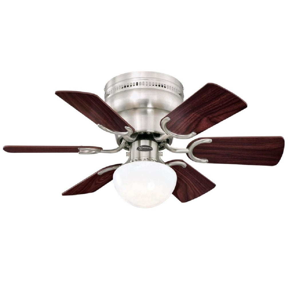 Westinghouse 72307 Petite Ceiling Fan, Brushed Nickel, 30 Inch