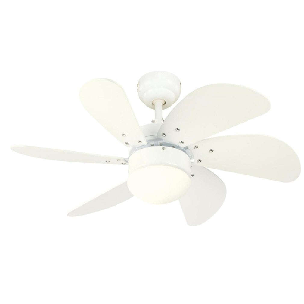 Westinghouse 72344 Turbo Swirl Ceiling Fan, White, 30 Inch