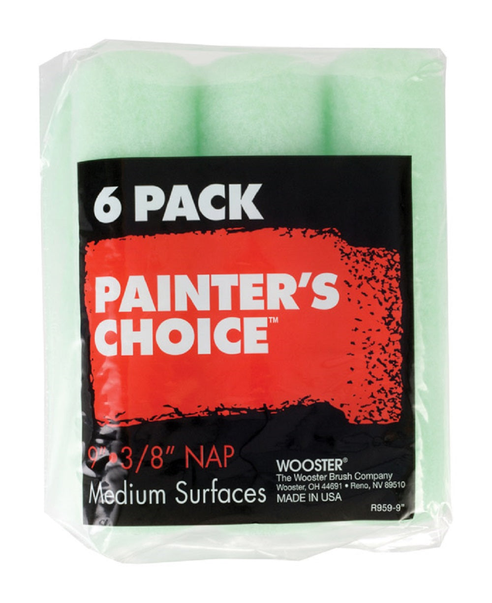 Wooster R959-9 Painter's Choice Paint Roller Cover, Mint Green, 6 Cover
