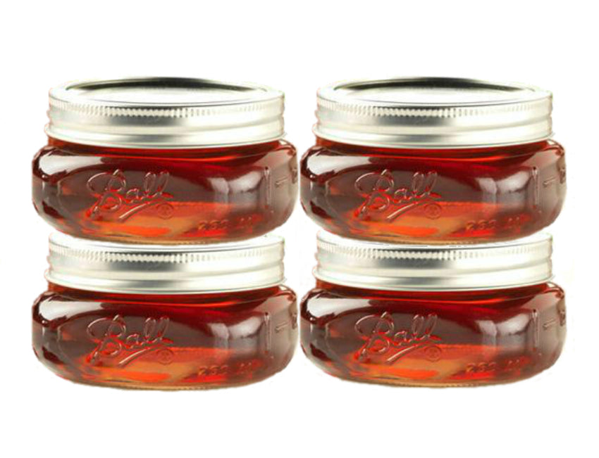 Ball Collection Elite Glass Mason Jar with Lid and Band, Wide Mouth, 8  Ounces, 4 Count 