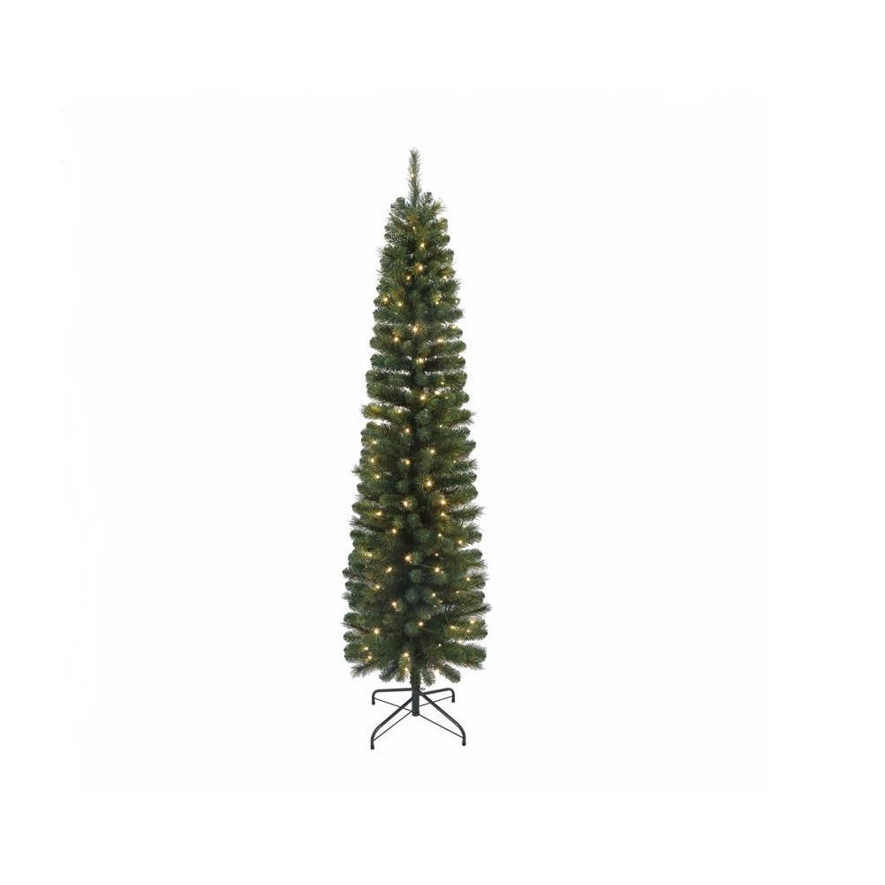 Celebrations 22-283-355-LEDW Pencil LED Christmas Tree, 7 Feet