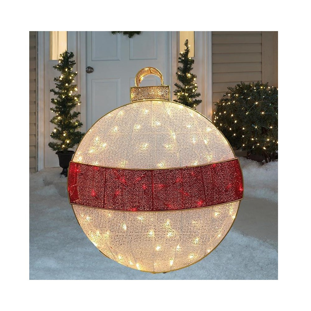 Celebrations 53763-71 LED Christmas Ornament, Red/White