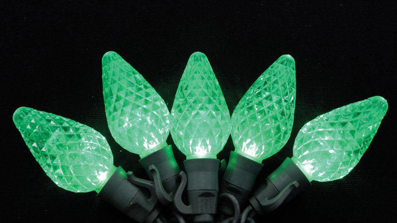 Celebrations 5S025S-C90430AC C9 Green LED Light String 26', Green Wire