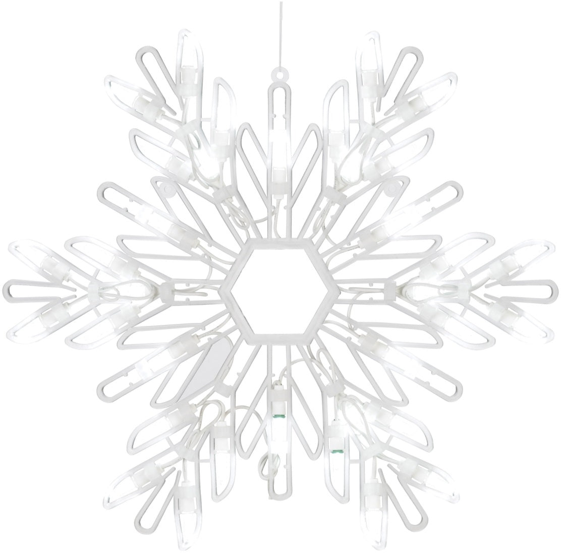 Celebrations N6404911 Snowflake Silhouette, 15" D, 35 White Lights
