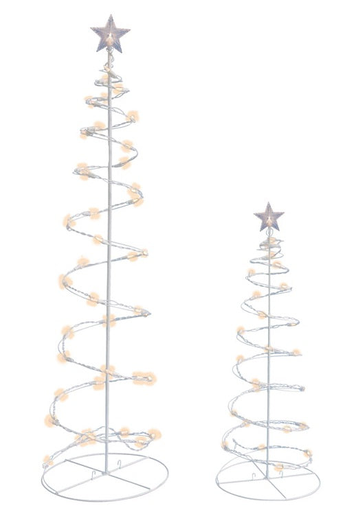 Celebrations R0404916 LED Spiral Trees, Combo Pack, 3' & 4', White