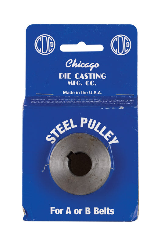 Chicago S200AB6 Pulley Steel, 2" Diameter x 5/8" Bore