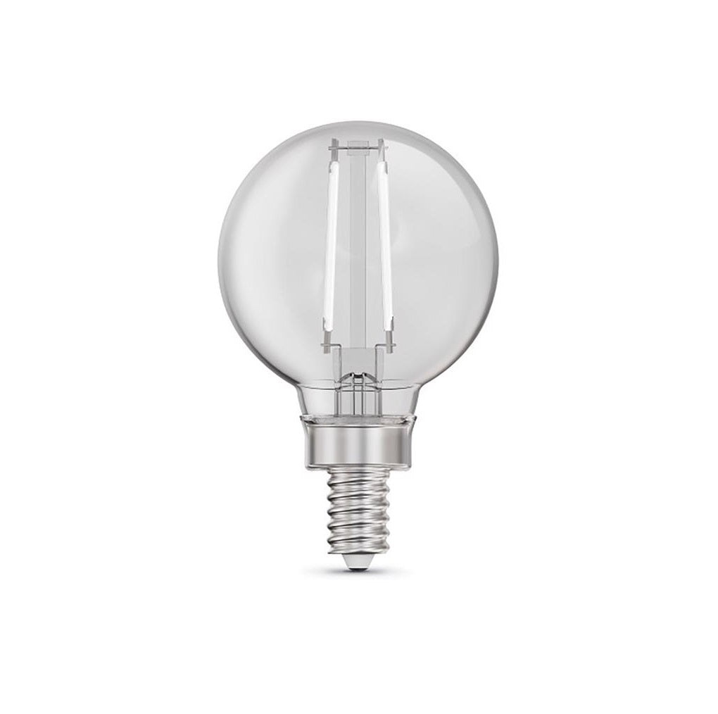 Feit Electric BPG1640927WFIL2 G16.5 Filament LED Bulb, Soft White, Pack of 2