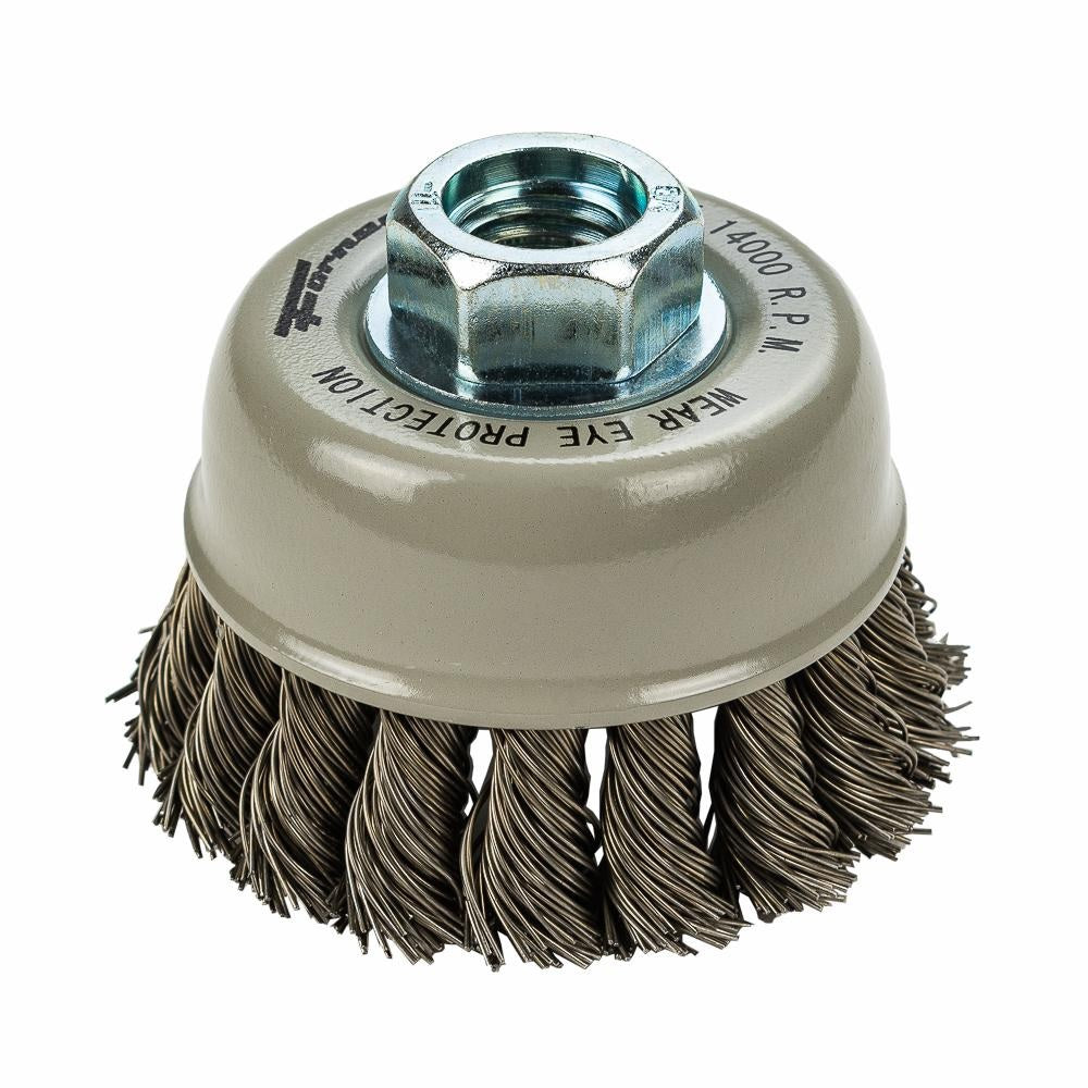 Forney 72830 Knotted Cup Brush, Steel, 14,000 RPM