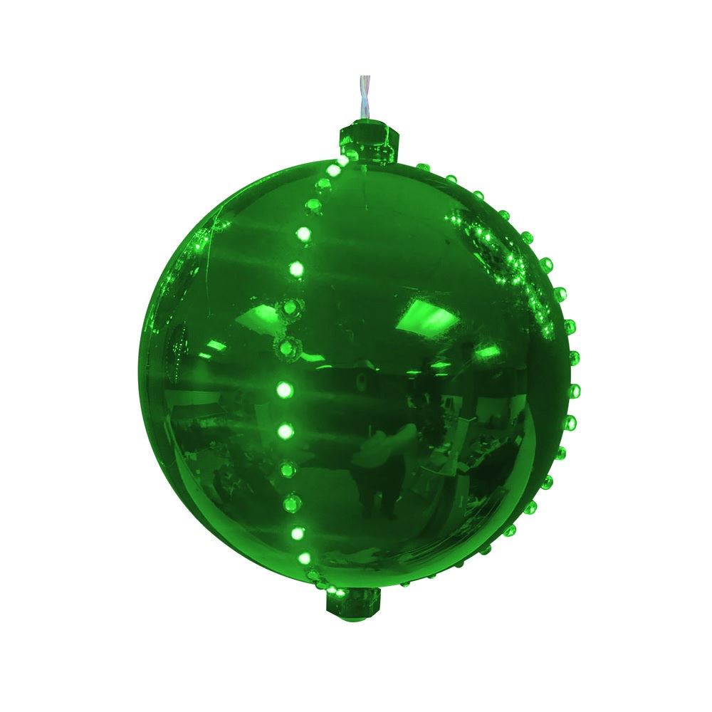 Celebrations ORN6-GRGR Hanging Decor Lighted Ornament, 6", Green
