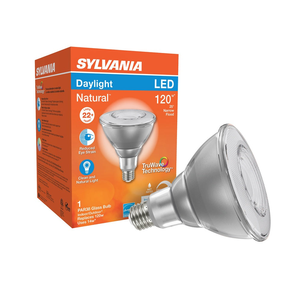 Sylvania 40904 Natural TruWave PAR38 LED Light Bulb, 14 Watts