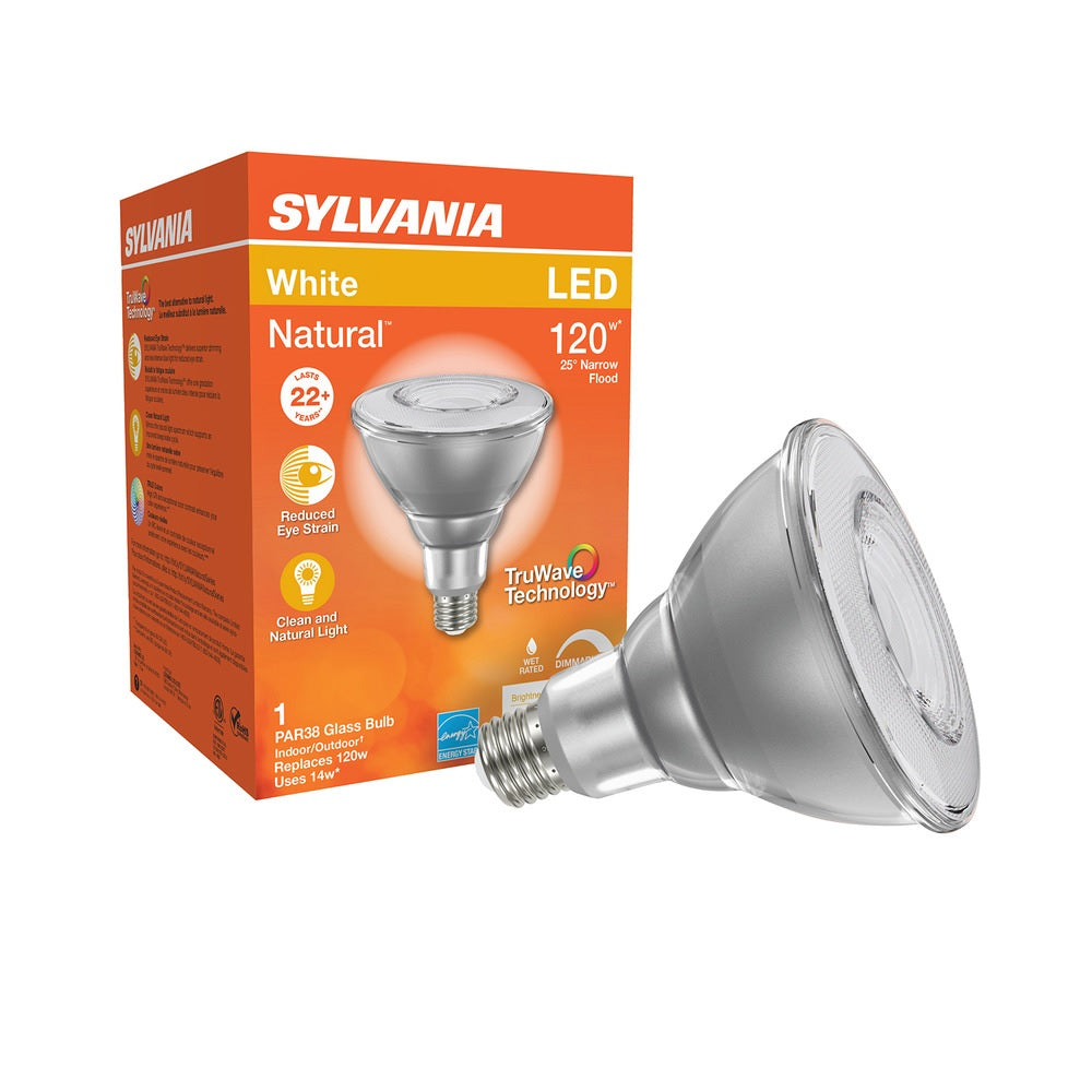 Sylvania 40903 Natural TruWave PAR38 LED Light Bulb, 14 Watts