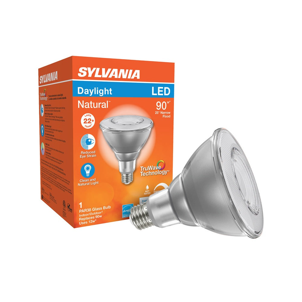 Sylvania 40900 Natural TruWave PAR38 LED Light Bulb, 12 Watts