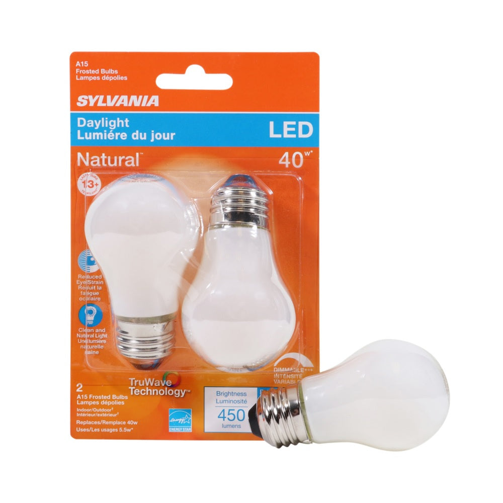 Sylvania 40775 A15 LED Dimmable Bulb, Frosted, 5 Watt