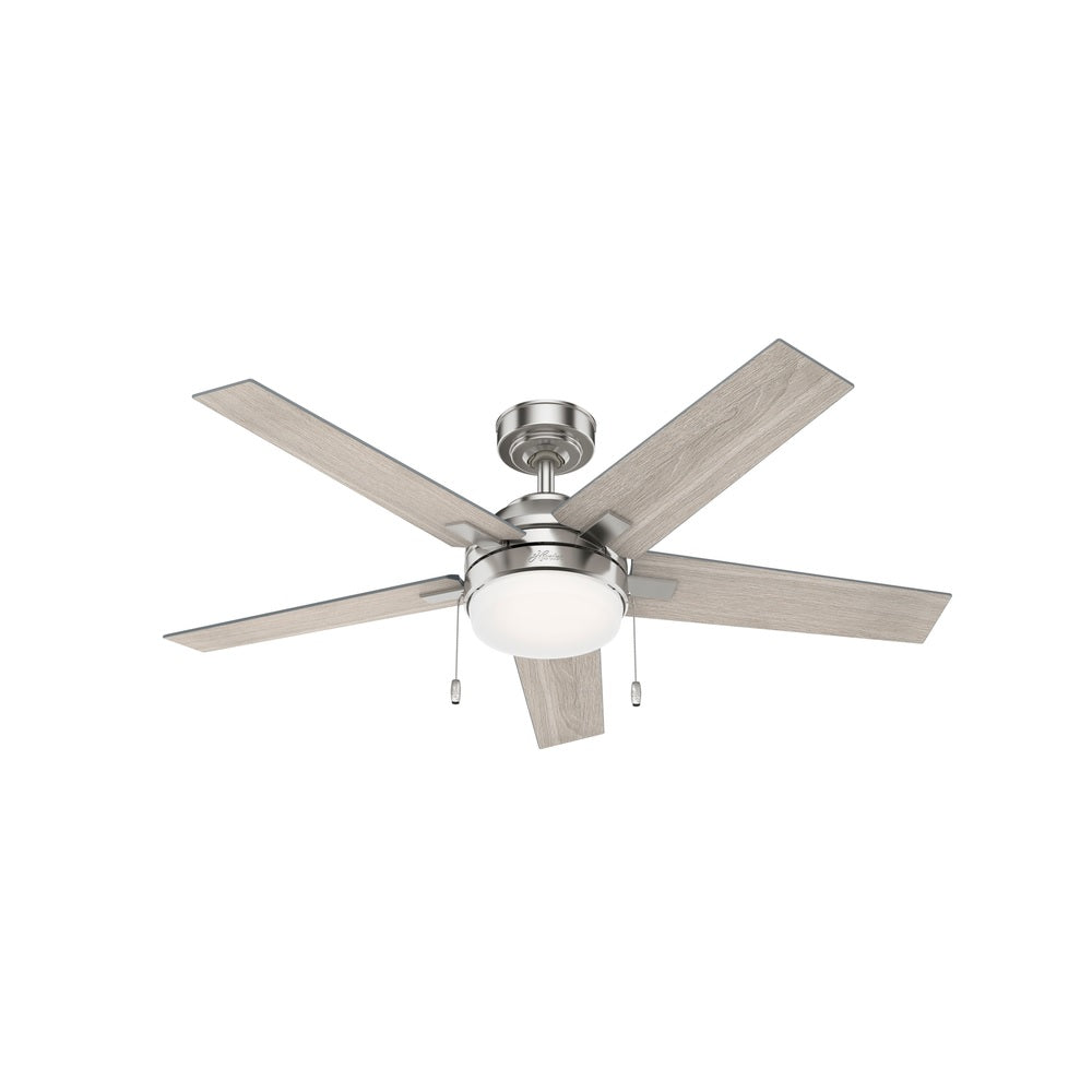 Hunter Fan 51329 LED Indoor Ceiling Fan, 52", Brushed Nickel, Silver