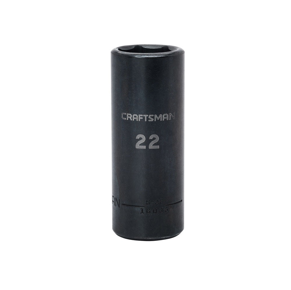 Craftsman CMMT16085 Deep Impact Socket, 1/2 inch, 22 mm