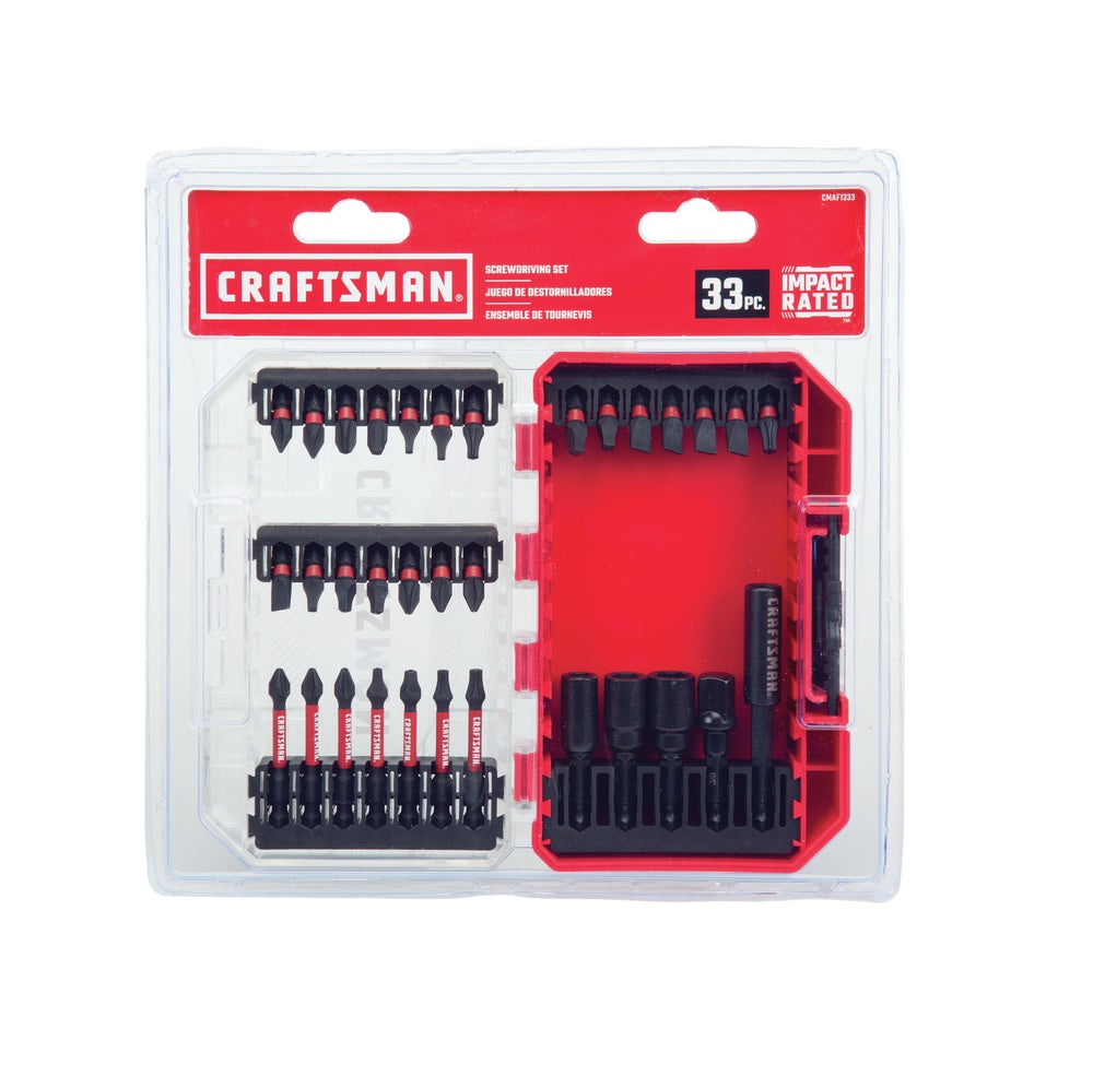 Craftsman CMAF1333 Driver Bit Set, Black Oxide, 33 pc