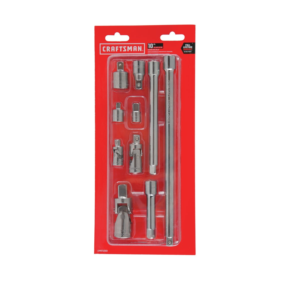 Craftsman CMMT42351 Socket Accessory Set, Silver, 10 pc