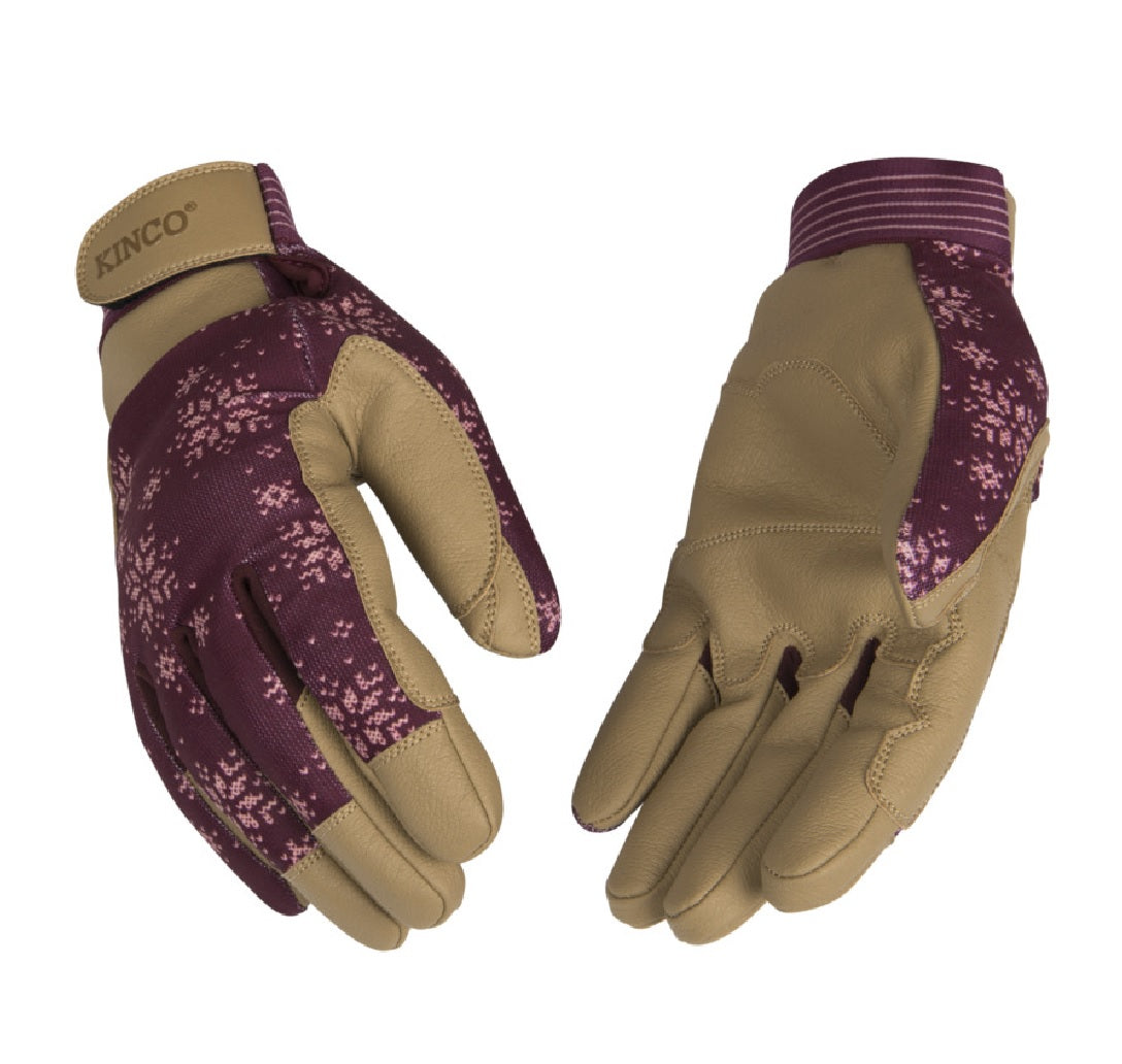 Kinco 2002HKW-L Burgundy Synthetic Womens Gloves, Large