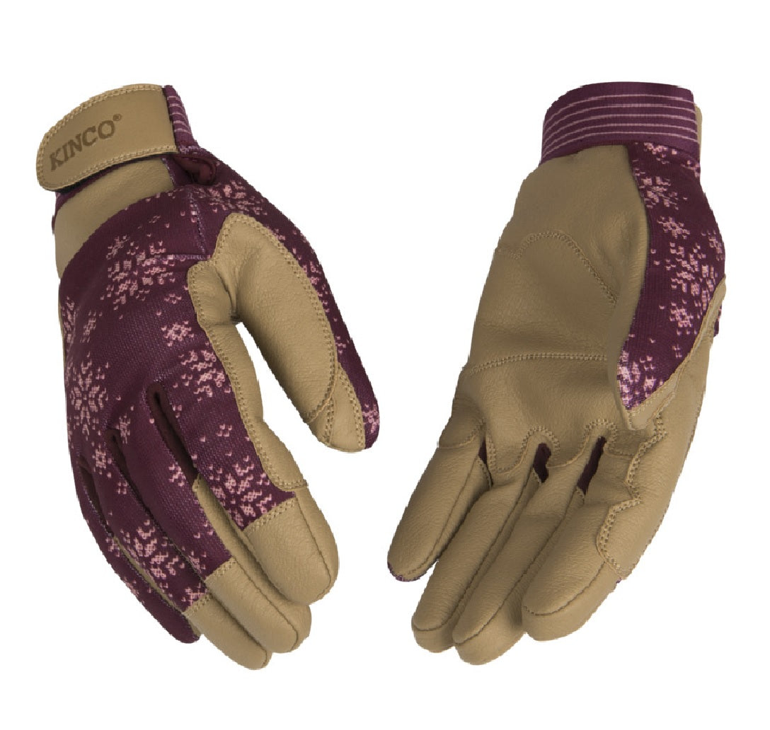 Kinco 2002HKW-M Burgundy Synthetic Womens Gloves, Medium