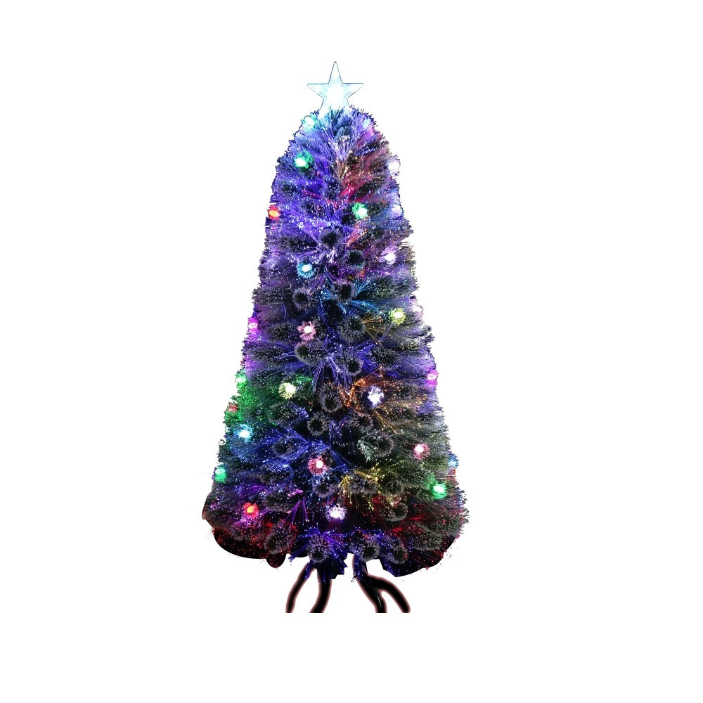 Santas Forest 54640 Star-Topped Christmas tree, Fiber Optic, 4 ft