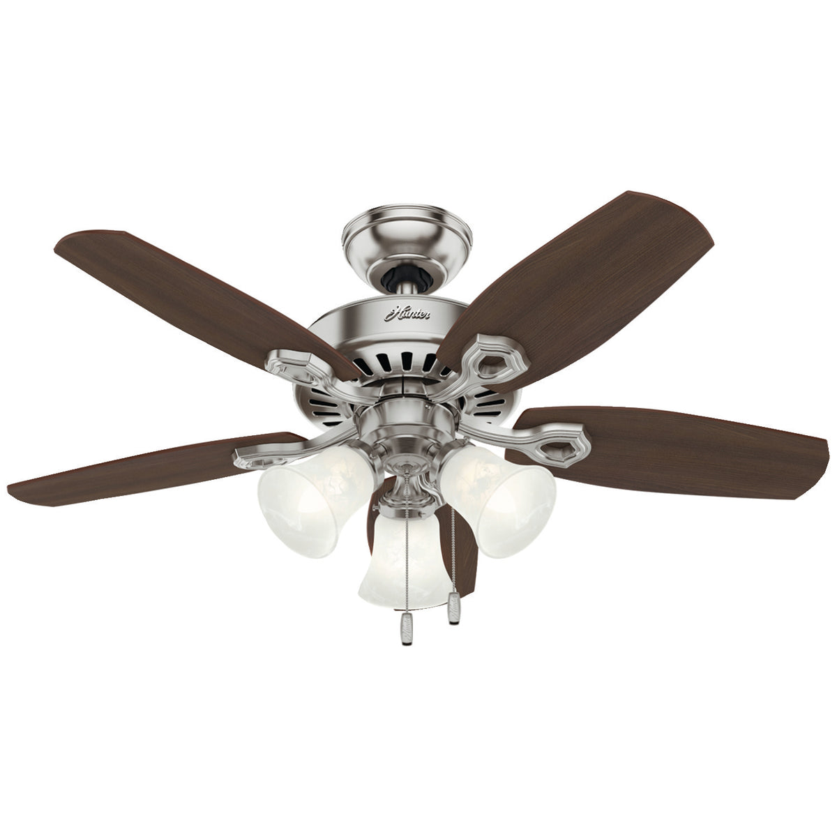 Hunter Fan 52106 Builder LED Indoor Ceiling Fan, Brushed Nickel, 42 inch