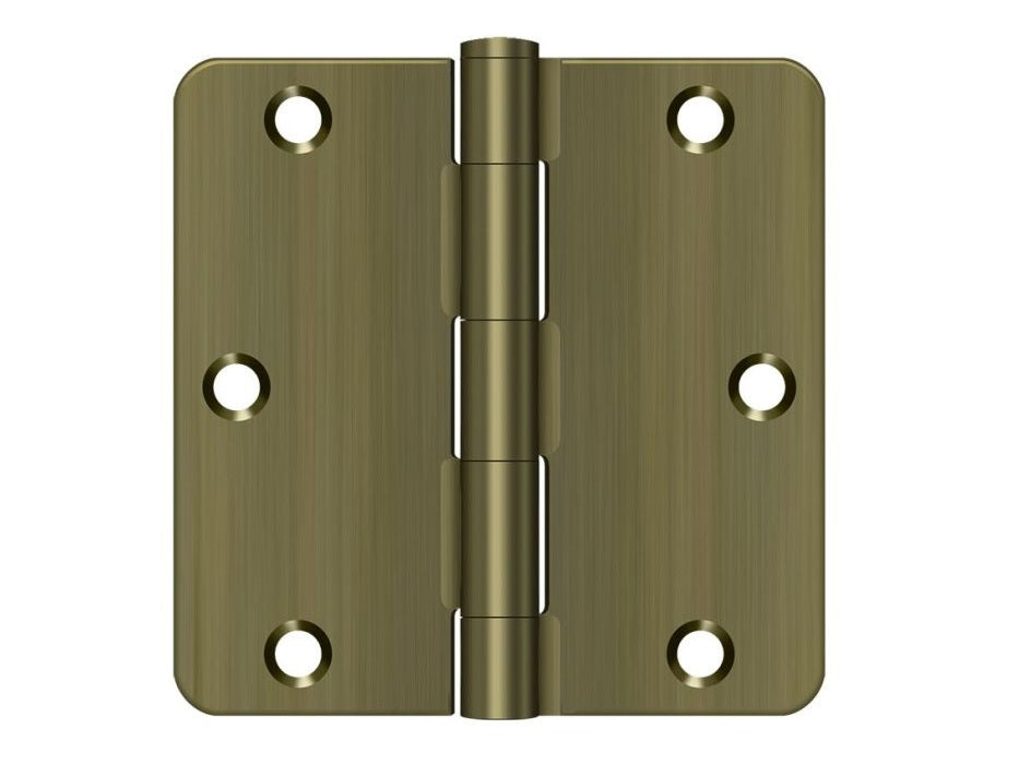 Deltana S35R45 Residential Thickness Radius Hinge, Antique Brass