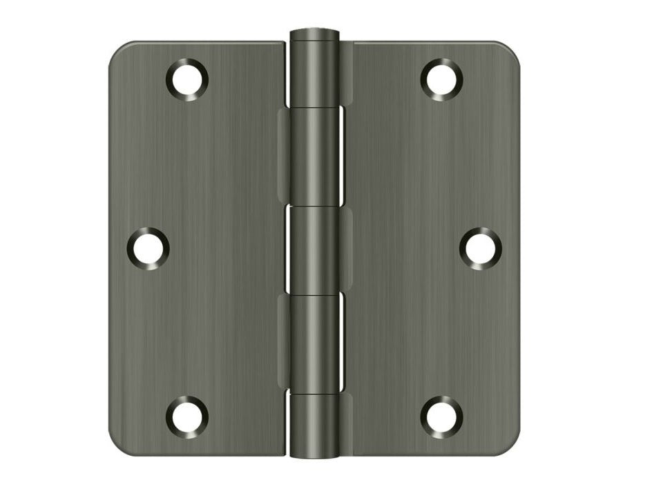 Deltana S35R4BK15A Residential Thickness Radius Hinge, Antique Nickel